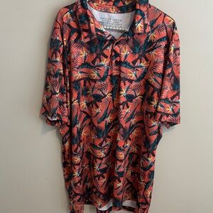 Grunt Style Shirt Mens Range Paradise Polo Guns Floral size 3xl